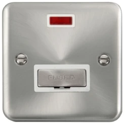 Click Deco Plus Satin Chrome 13A Unswitched Spur With Neon DPSC753WH