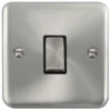 Click Deco Plus Satin Chrome 1G Light Switch DPSC411BK