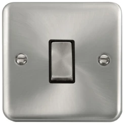 Click Deco Plus Satin Chrome 1G Light Switch DPSC411BK