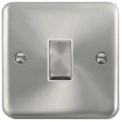 Click Deco Plus Satin Chrome 1G Light Switch DPSC411WH
