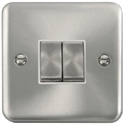 Click Deco Plus Satin Chrome 2W & Intermediate Switch DPSC4125WH