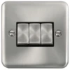 Click Deco Plus Satin Chrome 3G Light Switch DPSC413BK -RS Electrical Supplies Click Deco Plus Satin Chrome 3G Light Switch DPSC413BK Available from RS Electrical Supplies