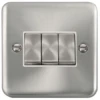Click Deco Plus Satin Chrome 3G Light Switch DPSC413WH -RS Electrical Supplies Click Deco Plus Satin Chrome 3G Light Switch DPSC413WH Available from RS Electrical Supplies
