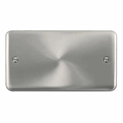 Click Deco Plus Satin Chrome Double Blank Plate DPSC061