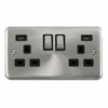 Click Deco Plus Satin Chrome 13A Double USB Socket DPSC580BK -RS Electrical Supplies Click Deco Plus Satin Chrome Double USB Socket DPSC580BK Available from RS Electrical Supplies