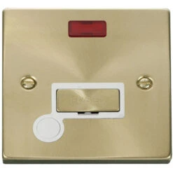 Click Deco Satin Brass 13A Fused Connection Unit With Neon And Flex VPSB553WH