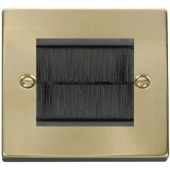 Click Deco Satin Brass 2G Cable Brush Outlet VPSBBRUSHBK