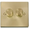 Click Deco Satin Brass 2G LED Dimmer Switch VPSB162 -RS Electrical Supplies Click Deco Satin Brass 2G LED Dimmer Switch VPSB162 available from RS Electrical Supplies