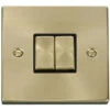 Click Deco Satin Brass 2G Light Switch VPSB412BK -RS Electrical Supplies Click Deco Satin Brass 2G Light Switch VPSB412BK available from RS Electrical Supplies