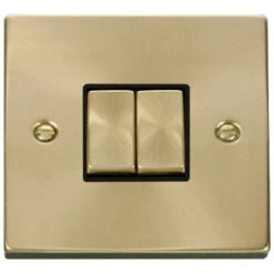 Click Deco Satin Brass 2W & Intermediate Switch VPSB4125BK