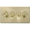 Click Deco Satin Brass 4G LED Dimmer Switch VPSB164