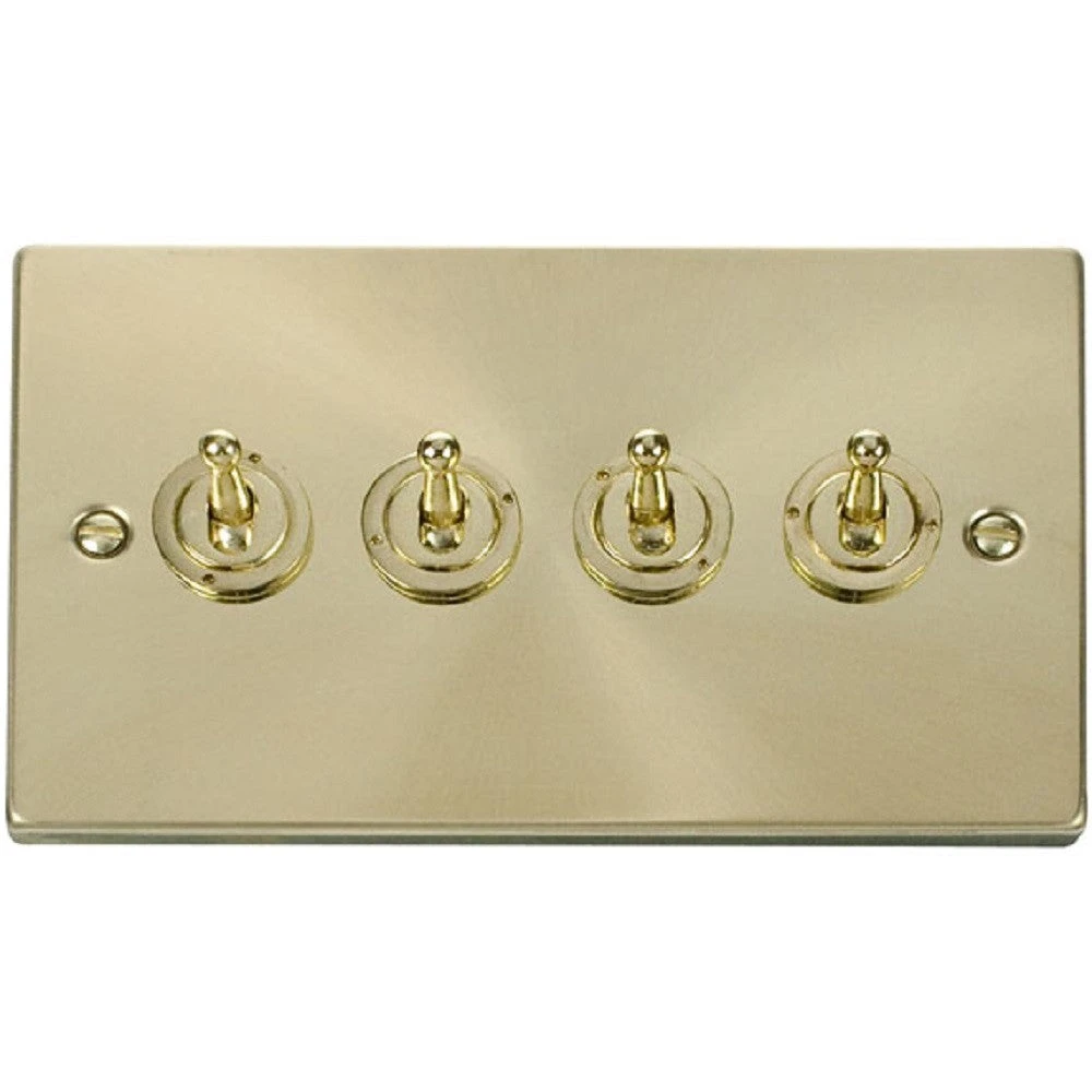 Click Deco Satin Brass 4G Toggle Switch VPSB424 3 Click Deco Satin Brass 4G Toggle Switch VPSB424