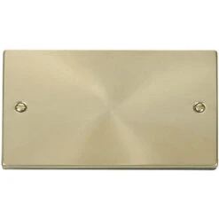 Click Deco Satin Brass Double Blank Plate VPSB061