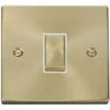 Click Deco Satin Brass 1G Light Switch VPSB411WH