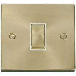 Click Deco Satin Brass 1G Light Switch VPSB411WH