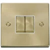 Click Deco Satin Brass 2G Light Switch VPSB412WH 1 Click Deco Satin Brass 2G Light Switch VPSB412WH -RS Electrical Supplies Click Deco Satin Brass Light Switch 2G 2Way VPSB412WH Available from RS Electrical Supplies