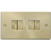 Click Deco Satin Brass 4G Light Switch VPSB414WH -RS Electrical Supplies Click Deco Satin Brass Light Switch 4G 2Way VPSB414WH Available from RS Electrical Supplies