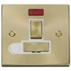 Click Deco Satin Brass 13A Switched Spur With Flex And Neon VPSB552WH