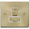 Click Deco Satin Brass 13A Switched Spur VPSB751WH