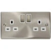 Click Deco Satin Chrome 13A Double Socket VPSC536WH 1 Click Deco Satin Chrome 13A Double Socket VPSC536WH -RS Electrical Supplies Click Deco Satin Chrome 13A Double Socket VPSC536WH Available from RS Electrical Supplies