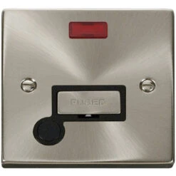 Click Deco Satin Chrome 13A Fused Connection Unit With Neon And Flex VPSC553BK