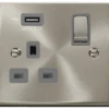 Click Deco Satin Chrome 13A Single USB Socket VPSC571UGY -RS Electrical Supplies Click Deco Satin Chrome 13A Single USB Socket VPSC571UGY Available from RS Electrical Supplies