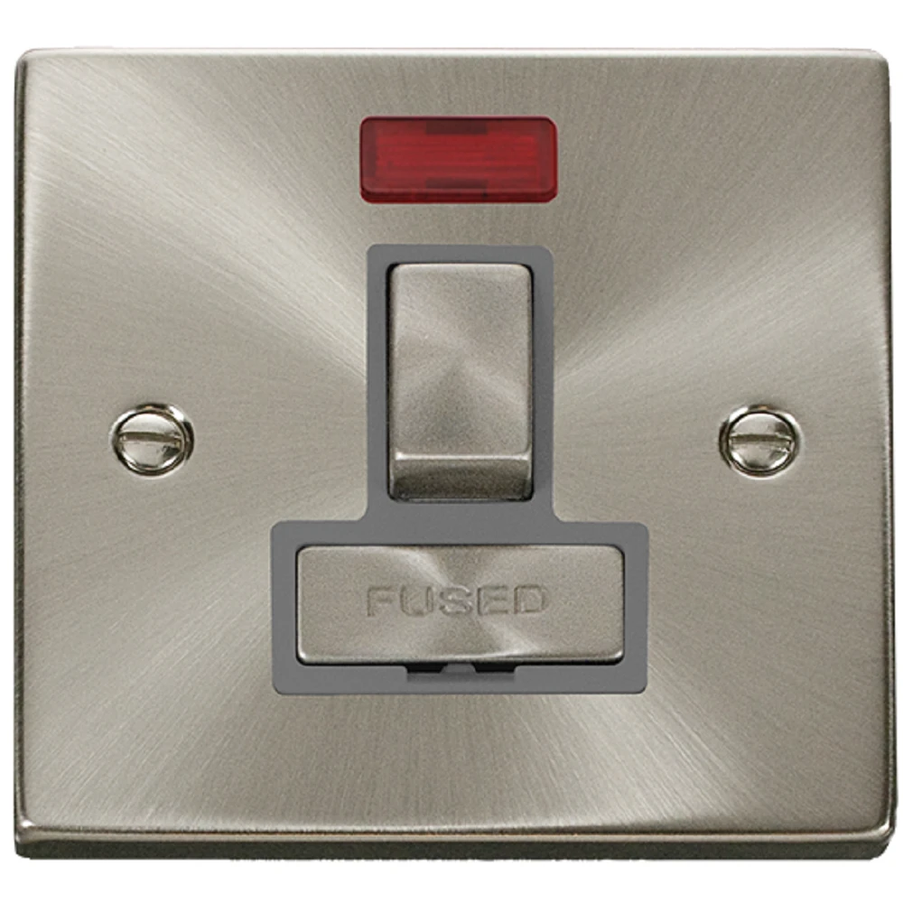 Click Deco Satin Chrome 13A Switched Spur Neon VPSC752GY 3 Click Deco Satin Chrome 13A Switched Spur Neon VPSC752GY