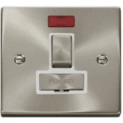 Click Deco Satin Chrome 13A Switched Spur Neon VPSC752WH