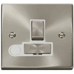 Click Deco Satin Chrome 13A Switched Spur With Flex VPSC551WH