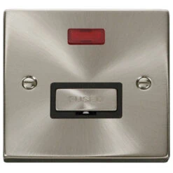 Click Deco Satin Chrome 13A Unswitched Spur Neon VPSC753BK