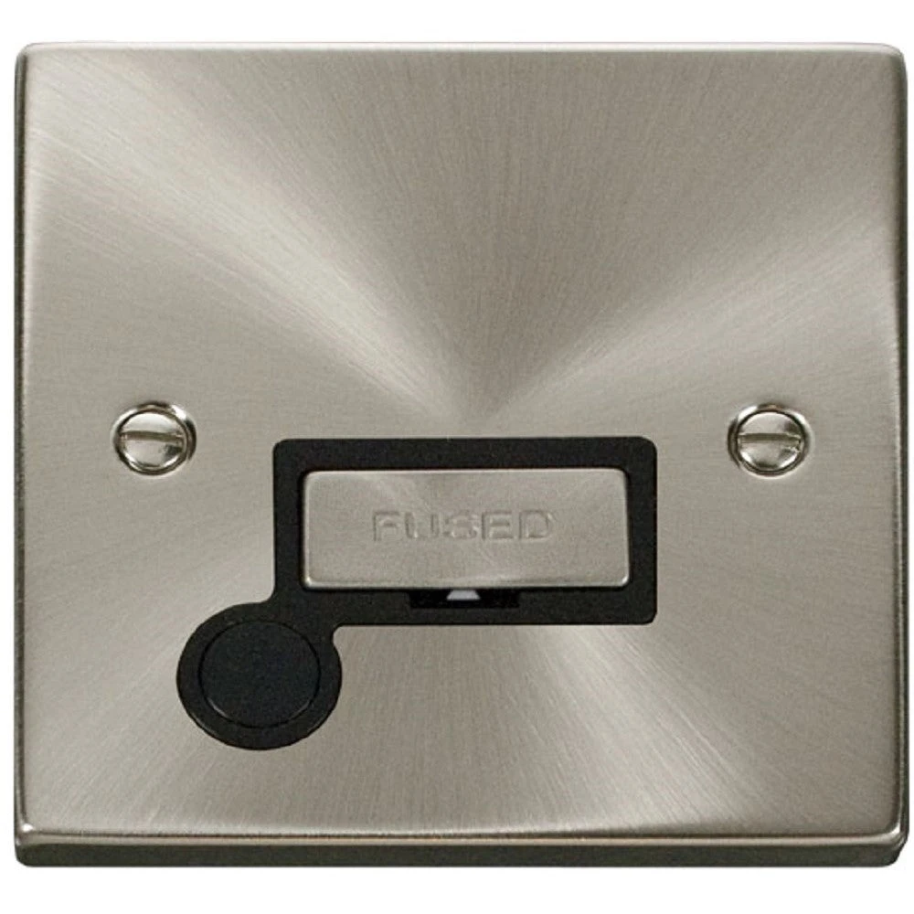 Click Deco Satin Chrome 13A Unswitched Spur With Flex VPSC550BK 3 Click Deco Satin Chrome 13A Unswitched Spur With Flex VPSC550BK