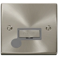 Click Deco Satin Chrome 13A Unswitched Spur With Flex VPSC550GY
