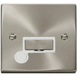 Click Deco Satin Chrome 13A Unswitched Spur With Flex VPSC550WH