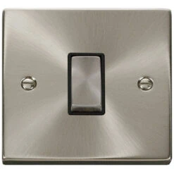Click Deco Satin Chrome 1G Light Switch VPSC411BK