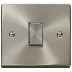 Click Deco Satin Chrome 1G Light Switch VPSC411GY