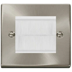 Click Deco Satin Chrome 2G Cable Brush Outlet VPSCBRUSHWH