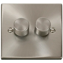 Click Deco Satin Chrome 2G LED Dimmer Switch VPSC162