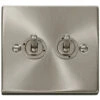 Click Deco Satin Chrome 2G Toggle Switch VPSC422 -RS Electrical Supplies Click Deco Satin Chrome 2G Toggle Switch VPSC422 Available from RS Electrical Supplies