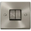 Click Deco Satin Chrome 2W & Intermediate Switch VPSC4125BK