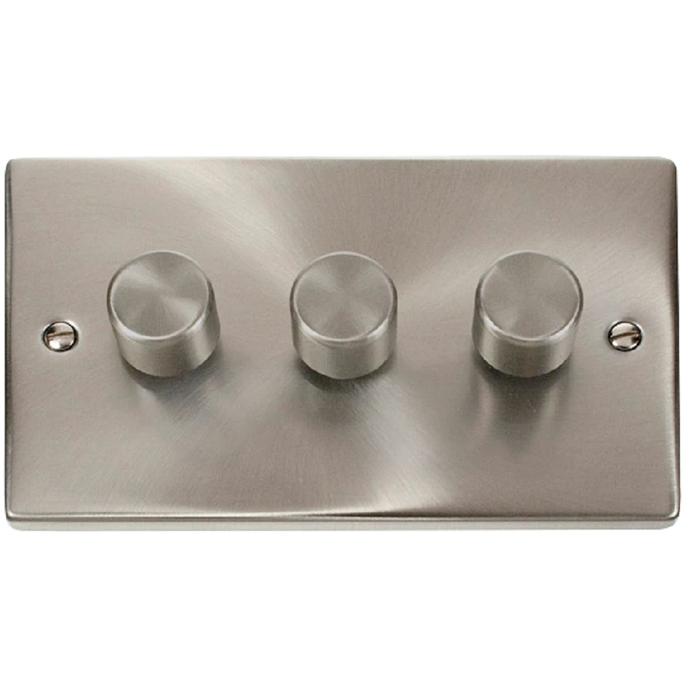Click Deco Satin Chrome 3G LED Dimmer Switch VPSC163 3 Click Deco Satin Chrome 3G LED Dimmer Switch VPSC163