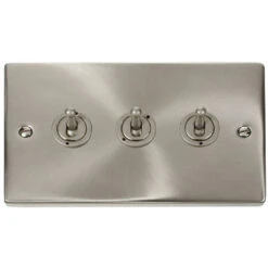 Click Deco Satin Chrome 3G Toggle Switch VPSC423
