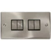 Click Deco Satin Chrome 4G Light Switch VPSC414BK 1 Click Deco Satin Chrome 4G Light Switch VPSC414BK -RS Electrical Supplies Click Deco Satin Chrome 4G Light Switch VPSC414BK Available from RS Electrical Supplies