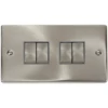 Click Deco Satin Chrome 4G Light Switch VPSC414GY -RS Electrical Supplies Click Deco Satin Chrome 4G Light Switch VPSC414GY Available from RS Electrical Supplies