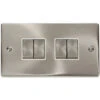 Click Deco Satin Chrome 4G Light Switch VPSC414WH 1 Click Deco Satin Chrome 4G Light Switch VPSC414WH -RS Electrical Supplies Click Deco Satin Chrome 4G Light Switch VPSC414WH Available from RS Electrical Supplies