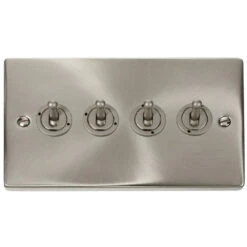 Click Deco Satin Chrome 4G Toggle Switch VPSC424
