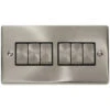 Click Deco Satin Chrome 6G Light Switch VPSC416BK 2 Click Deco Satin Chrome 6G Light Switch VPSC416BK -RS Electrical Supplies Click Deco Satin Chrome 6G Light Switch VPSC416BK Available from RS Electrical Supplies