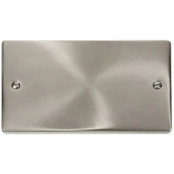 Click Deco Satin Chrome Double Blank Plate VPSC061