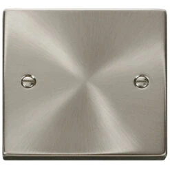 Click Deco Satin Chrome Single Blank Plate VPSC060
