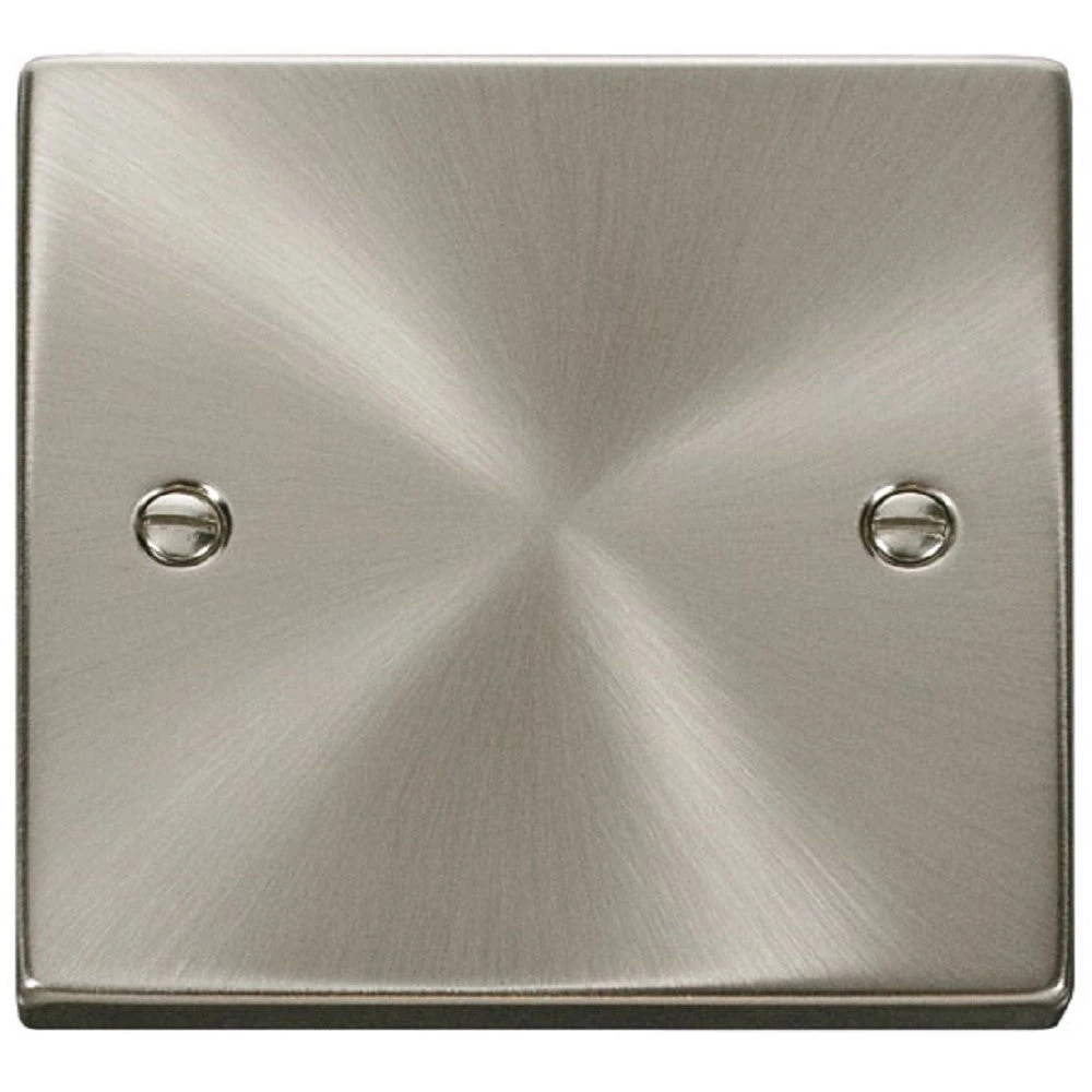 Click Deco Satin Chrome Single Blank Plate VPSC060 3 Click Deco Satin Chrome Single Blank Plate VPSC060