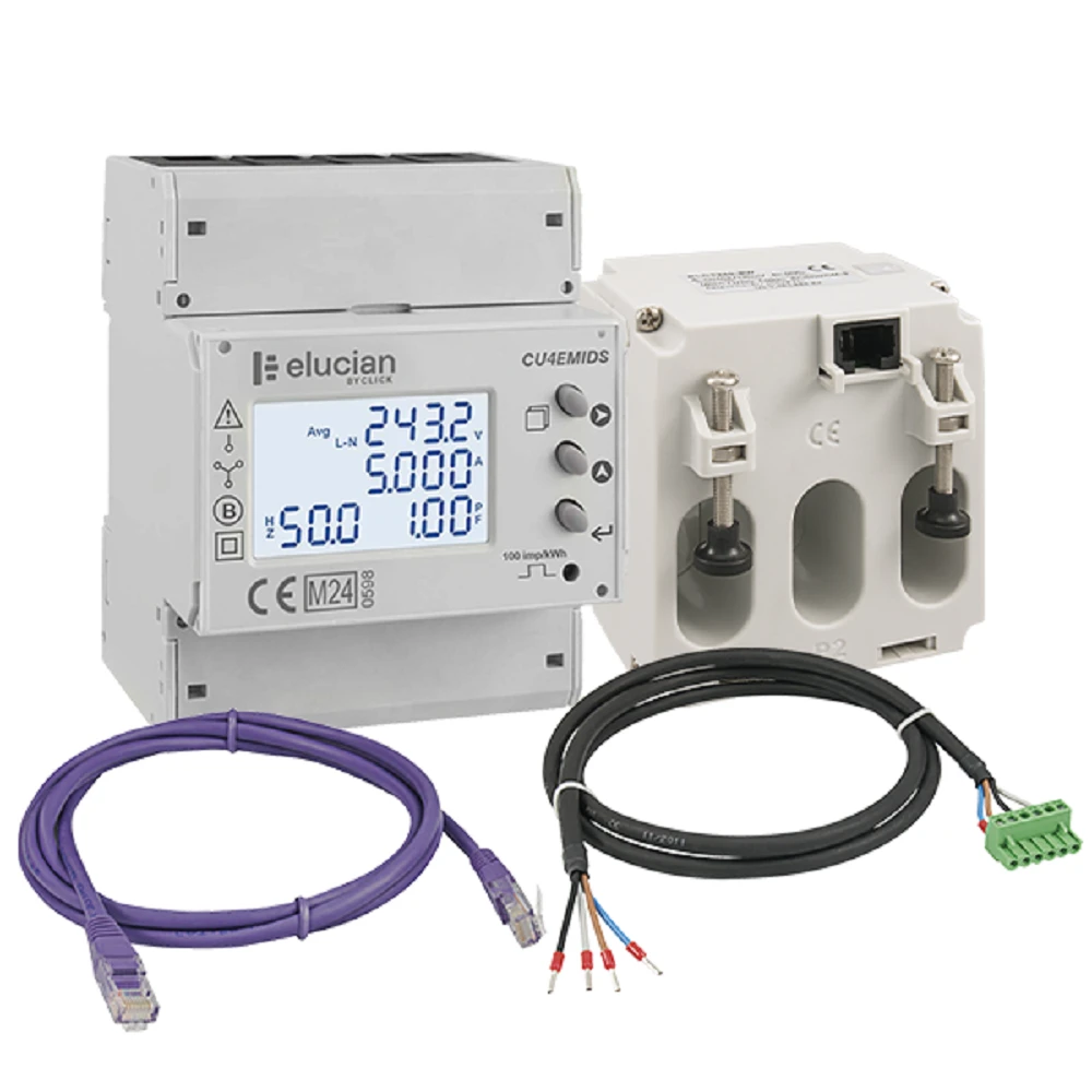 Elucian 3 Phase 125A Three Phase Energy Meter Kit CU4EM125K 3 Elucian 3 Phase 125A Three Phase Energy Meter Kit CU4EM125K